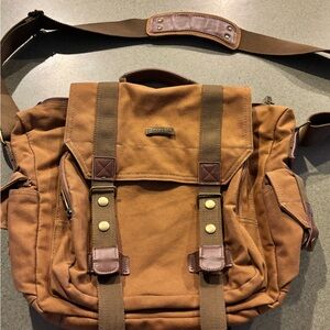 Evecase Canvas Camera Messenger Bag | Adjustable Strap | Side Pockets